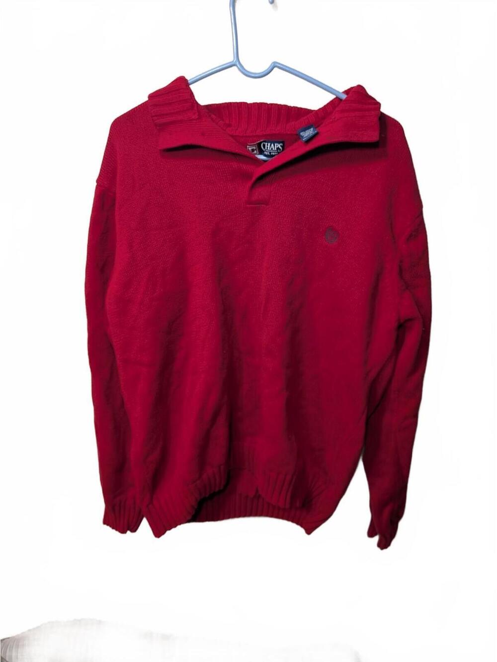 Chaps Men's Red Pullover Crew Neck Sweater XL/XXL